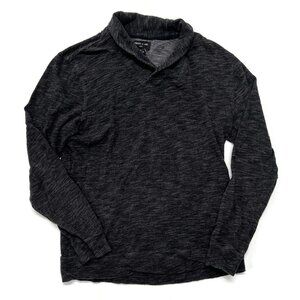 Porter & Ash Sweater‎ Mens Medium Shawl Collar Gray Cotton Pullover